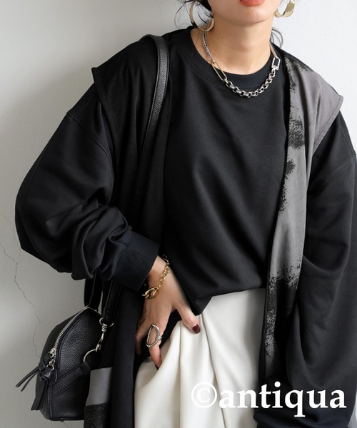 antiqua トレーナー スウェット ショート丈トップス レディース