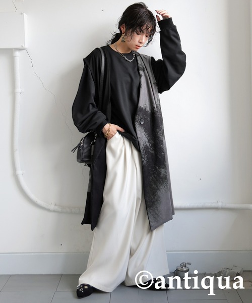 antiqua トレーナー スウェット ショート丈トップス レディース