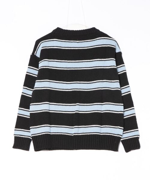 ニット セーター 「spiritoso」クルーネックルーズボーダーニット レディース spiritoso ニット セーター 「spiritoso」クルーネックルーズ
