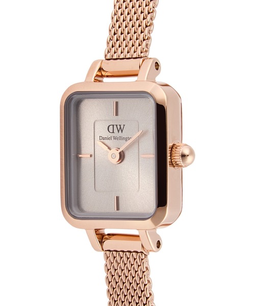 DANIEL WELLINGTON スクエア型時計 Quadro Mini Sterling & Pavé Crystal Pendant Bracelet Silver | DW