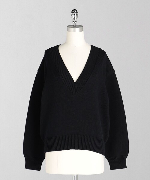 AURALEE オーラリー 16AW SUPER FINE WOOL RIB KNIT V NECK P/O