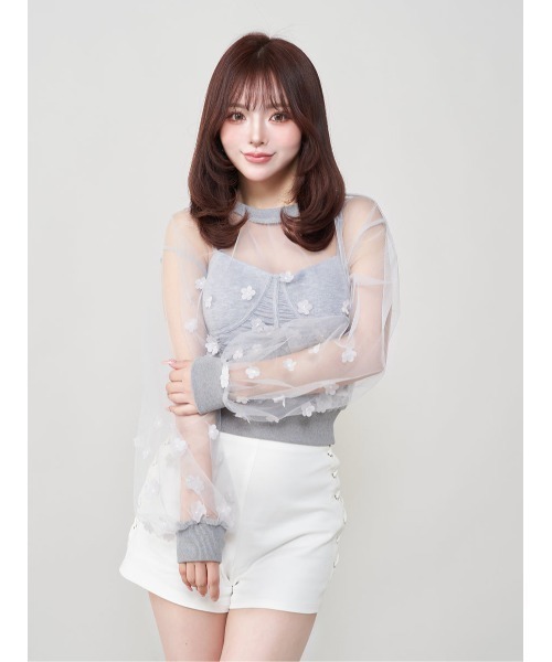 Darich❥❥sheer tops Darich（ダーリッチ） シアーフラワートップス レディース : ZOZOTOWN