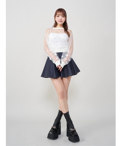 yume❤︎darich シフォントップス Darich（ダーリッチ） シアーフラワートップス レディース : ZOZOTOWN