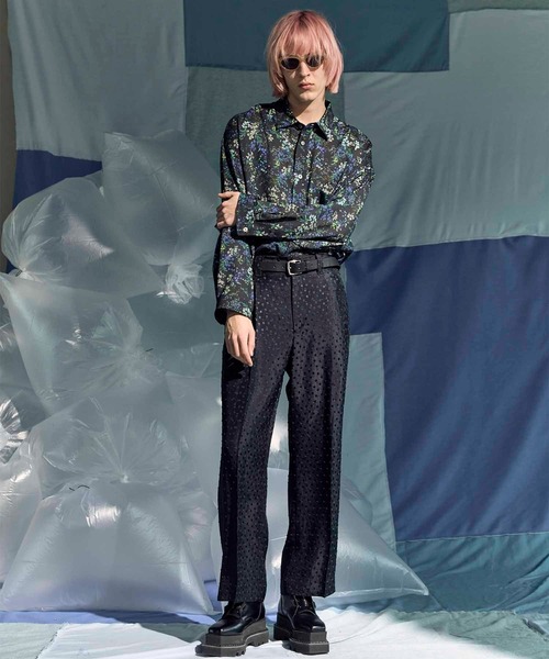 ス*ビ様 メゾンスペシャル　ションヘルツイルワンタックワイドパンツ　グリーン　2 ユニセックスアイテム》ションヘルツイルワンタックワイドパンツ