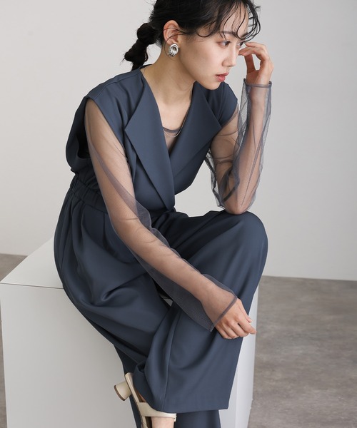 atlo パンツドレス ワイドフォーマルお呼ばれロング丈＆結婚式