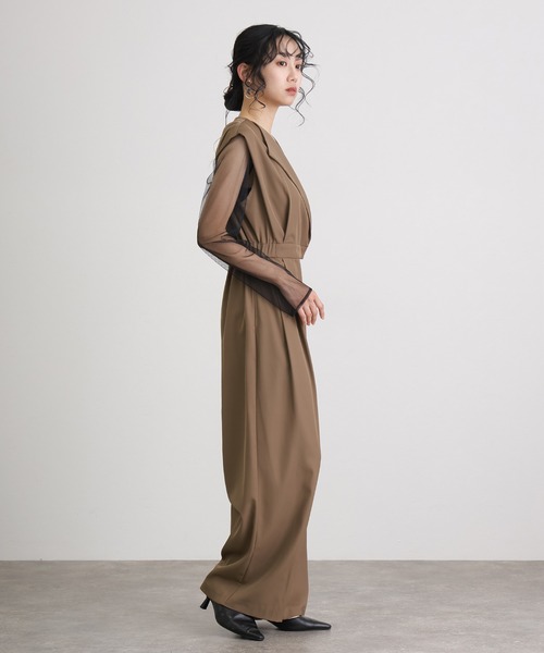 オールインワン パンツドレス　atlo atlo パンツドレス ワイドフォーマルお呼ばれロング丈＆結婚式