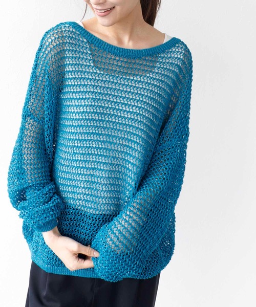ニット セーター 前後2wayギマメッシュニット レディース 前後2wayギマメッシュニット | AND ON JIONE STORE（アンドオン