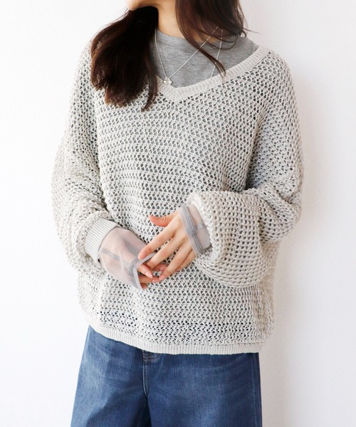 前後2wayギマメッシュニット 前後2wayギマメッシュニット | AND ON JIONE STORE（アンドオン