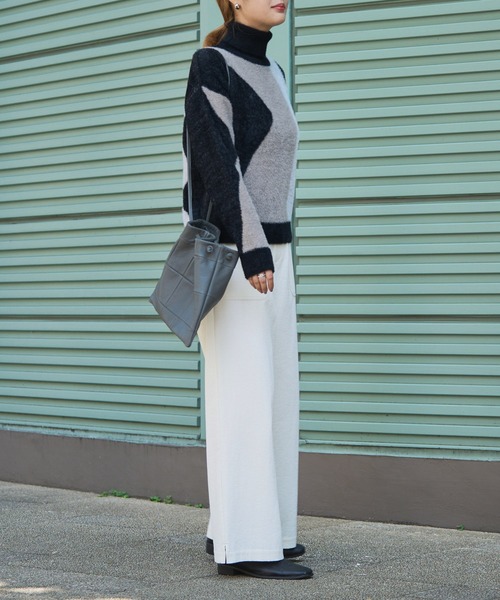 「Audrey and John Wad」 タートルネックニット FREE ベージュ レディース_画像5