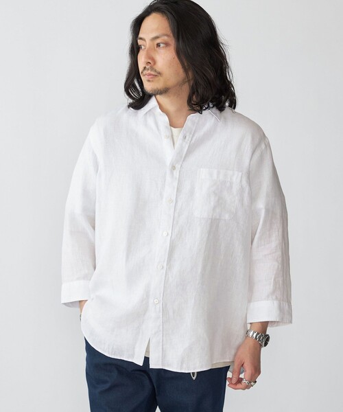 SHIPS（シップス） シャツ SHIPS: レイモンド レギュラーカラー リネン