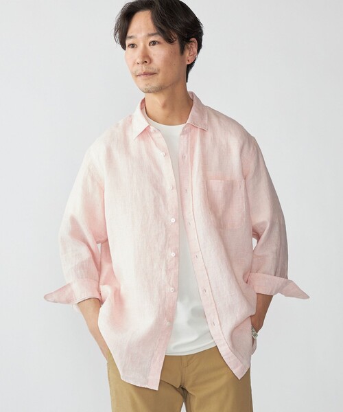 SHIPS（シップス） シャツ SHIPS: レイモンド レギュラーカラー リネン