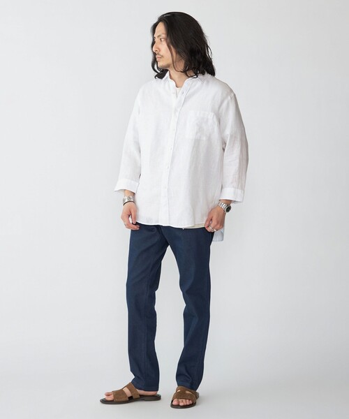 SHIPS（シップス） シャツ SHIPS: レイモンド レギュラーカラー リネン 