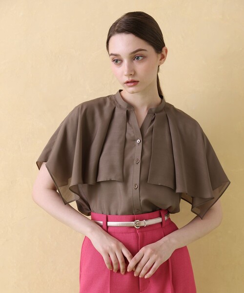 アナイ♡スパンローンラッフルブラウス