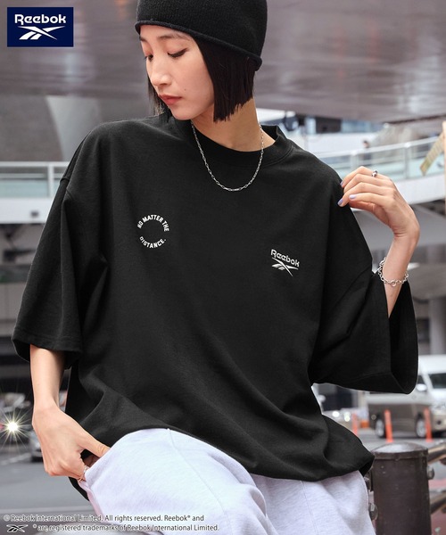 Reebok tシャツ Reebok/リーボック 別注 ダブルロゴ刺繍