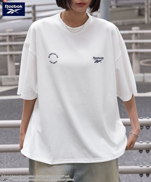 Reebok tシャツ Reebok/リーボック 別注 ダブルロゴ刺繍