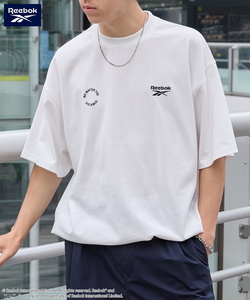 Reebok tシャツ Reebok/リーボック 別注 ダブルロゴ刺繍