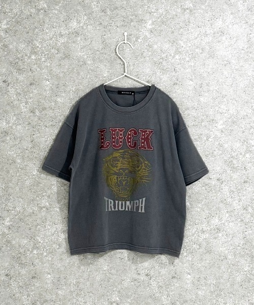 SHISKY（シスキー） tシャツ ピグメント加工 バイカーデザインフロント
