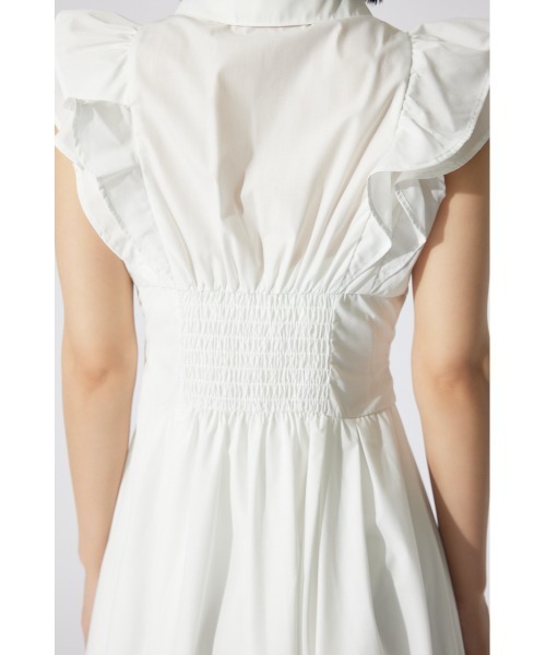 【本日限定価格】リエンダ レースアップフリルワンピース 半袖 セール】レースアップフリルワンピース 半袖 夏服（ワンピース