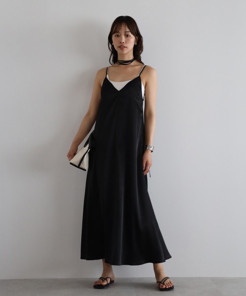 ENC ワンピース 「動画あり」satin camisole one piece with choker