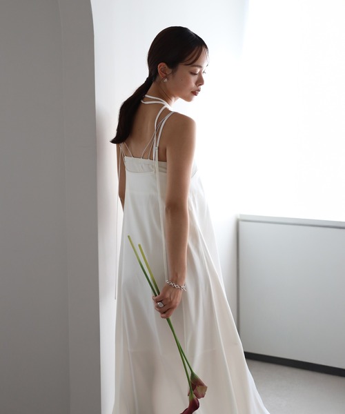 ENC ワンピース 「動画あり」satin camisole one piece with