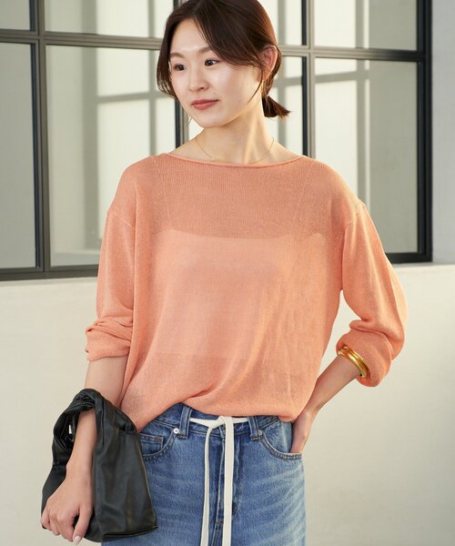 プラージュ　plage プルオーバー プラージュ Plage linen mix loose プルオーバー （ベージュ
