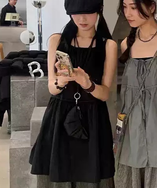 スタイリング　リボンキャミチュニック 大人リボンキャミチュニック