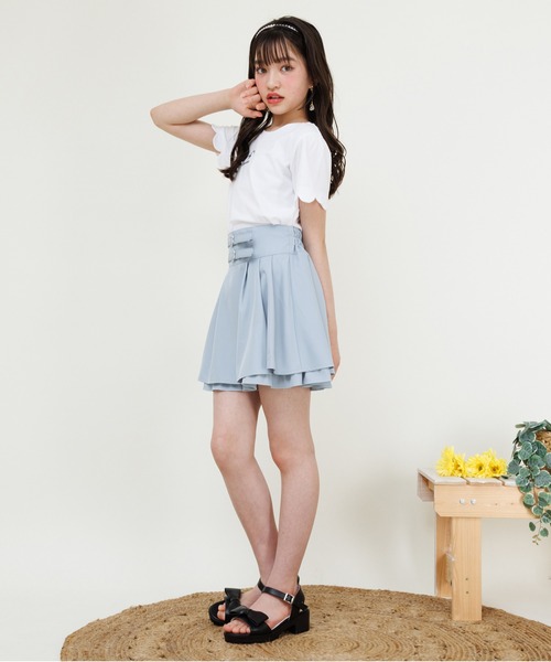 PINKHUNT パンツ ピンクハント ダブルベルト フレアスカート風