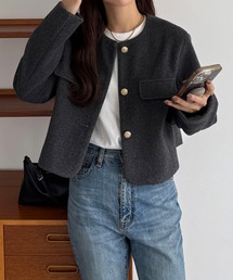 GIVENCHY ゴールド ノーカラージャケット Lサイズ GIVENCHY ゴールド ノーカラージャケット Lサイズ