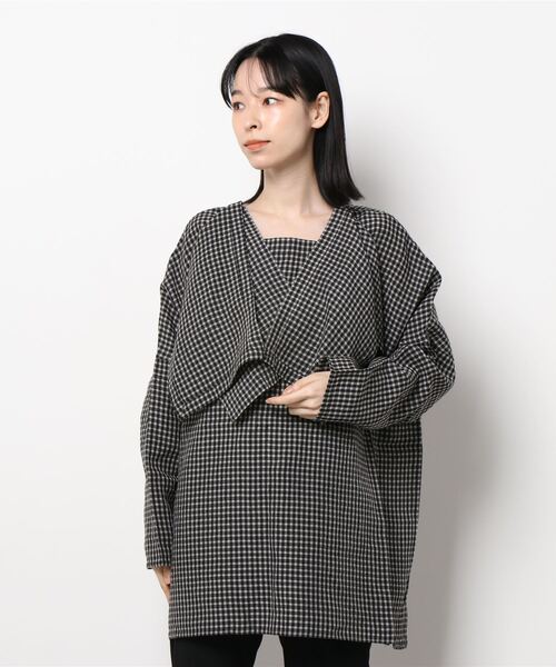 「conges payes ADIEU TRISTESSE」 長袖カットソー - ブラック レディース