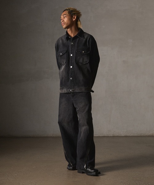 GRANCY ブラックデニム　L 最終価格 GRANCY 「GRANCY」 ダメージ加工デニムパンツ L ブラック メンズ