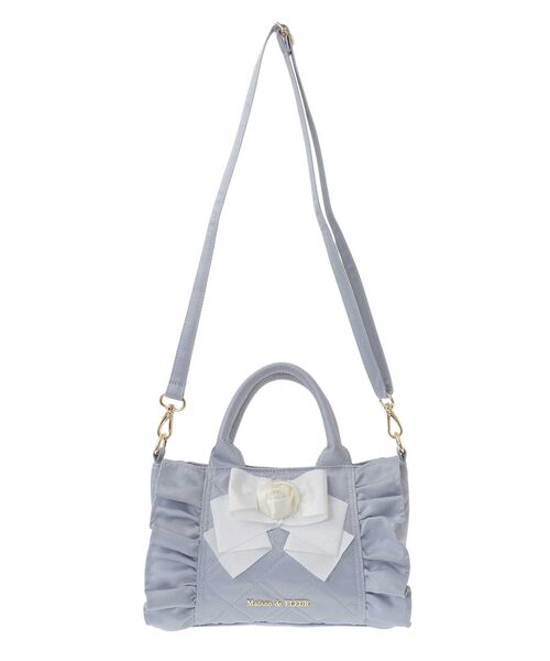 Maison de FLEUR トートバッグ ローズ2Wayキルティング