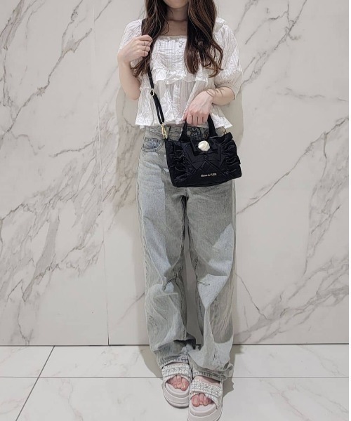 Maison de FLEUR トートバッグ ローズ2Wayキルティング