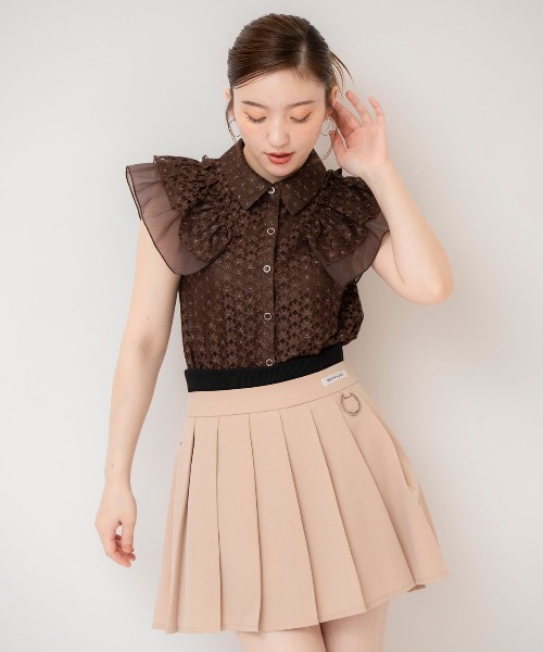 レディアゼル シャツ New arrival--- 🏷️20022411100040 ジップ刺繍シャツ ¥8,900+tax