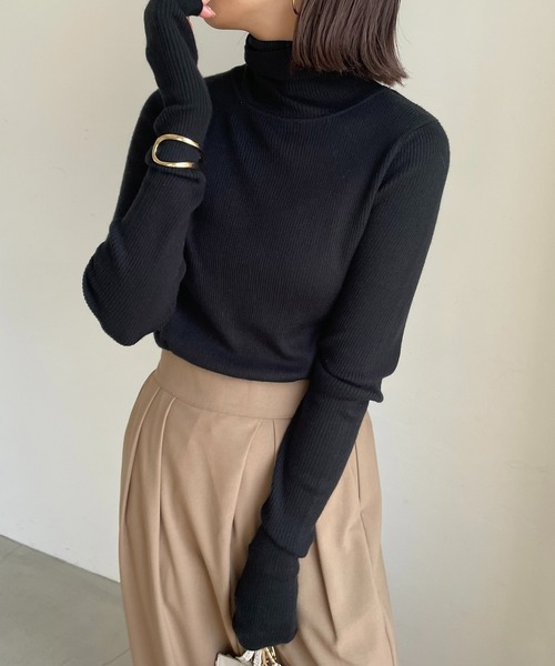「CAPRICIEUX LE'MAGE」 タートルネックニット FREE アイボリー レディース_画像5