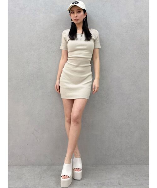 GYDA（ジェイダ） ワンピース BACKリボン クルーネック ワンピース