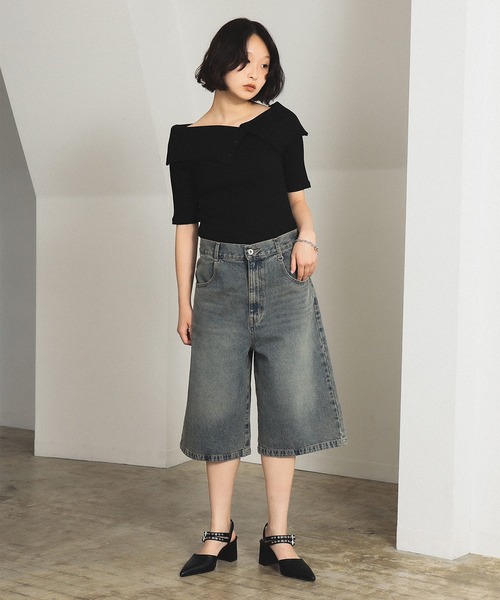 Ray BEAMS パンツ デニム ハーフ レディース : ZOZOTOWN Yahoo