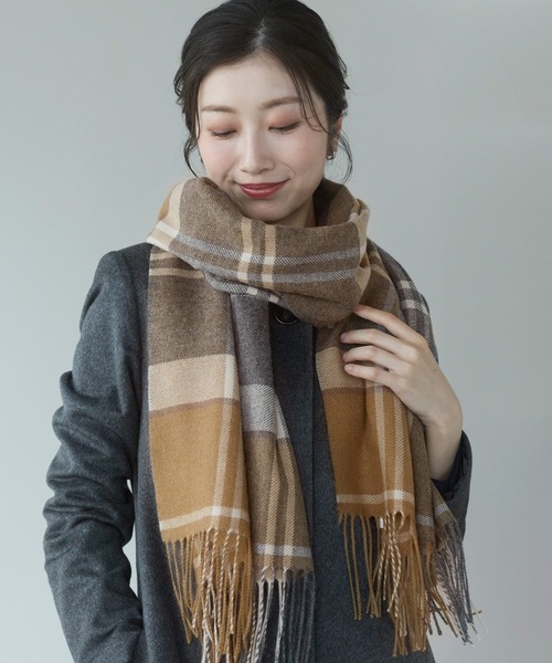 ロゴマフラー ストール 新品未使用 sankyo shokai（三京商会） マフラー ストール カシミヤ100% マフラー