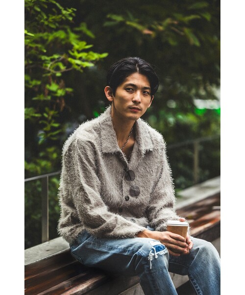 BEAMS（ビームス） シャツ リラックスフィット フリンジ シャツ メンズ