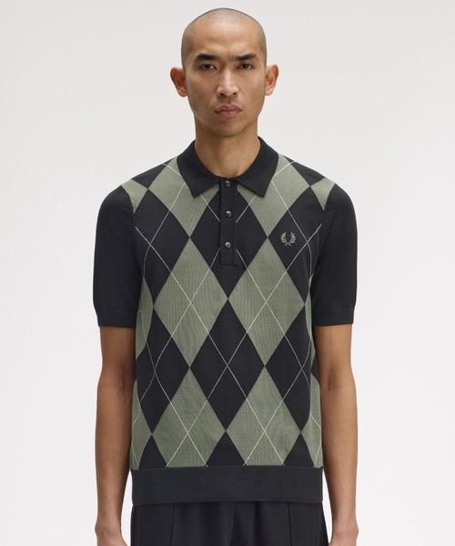 FRED PERRY（フレッドペリー） ポロシャツ Argyle Knitted Polo Shirt
