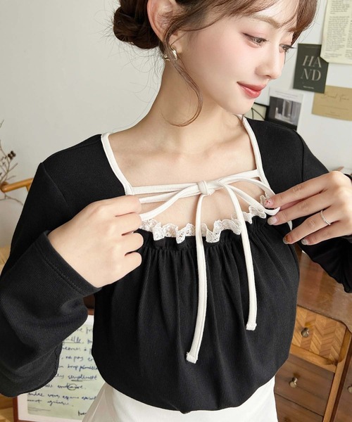 【新品】リボンモチーフカットソー リボンモチーフカットソー(カットソー)｜TOPS（トップス）｜CELFORD