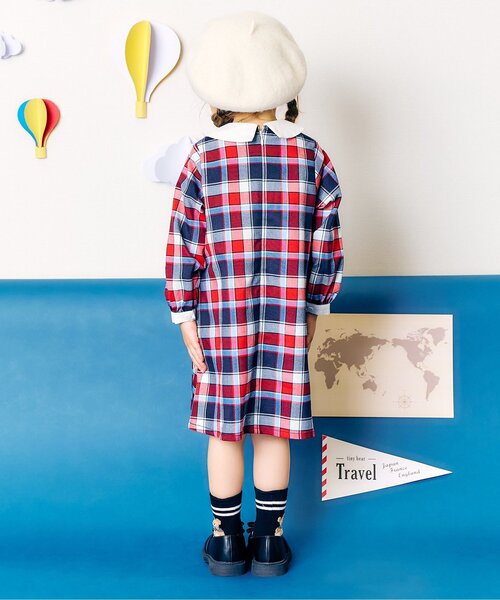 apres les cours（アプレレクール） ワンピース tiny bear ストライプ