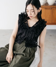 mili an deni（ミリアンデニ） ベスト ジレ コードレースショート