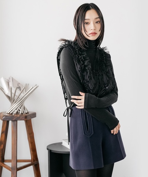 mili an deni（ミリアンデニ） ベスト ジレ コードレースショート