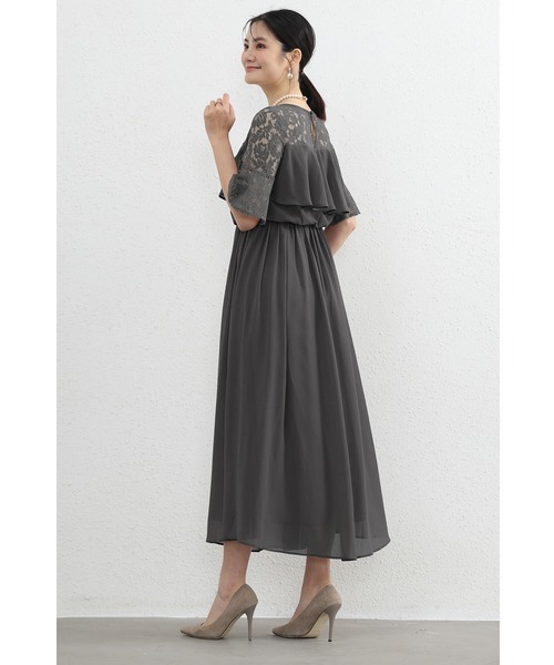 Cinderella レース切替ドッキングワンピース ネイビー Cinderella 「Cinderella」 ドッキングワンピース SMALL