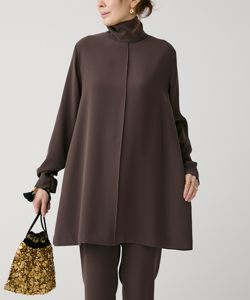VERMEIL par iena ブラウス シャツ ツイルストレッチハイネック