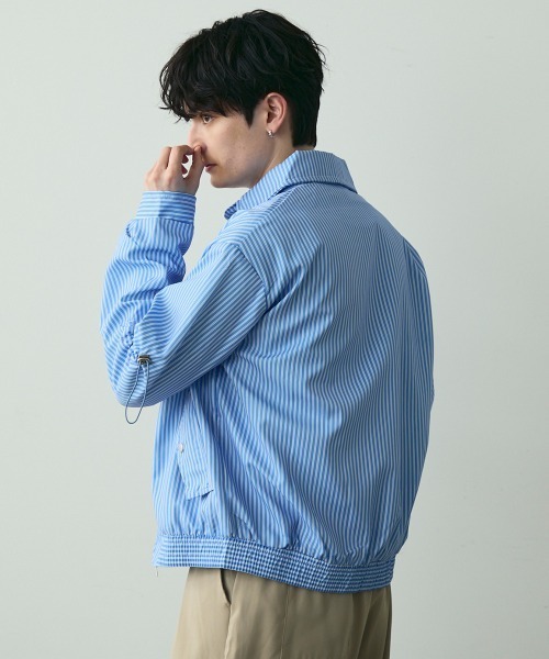 ストライプ柄 ジップアップジャケット サイズ3 Shoowtime（ショウタイム） ブルゾン アウター Oversized striped zip