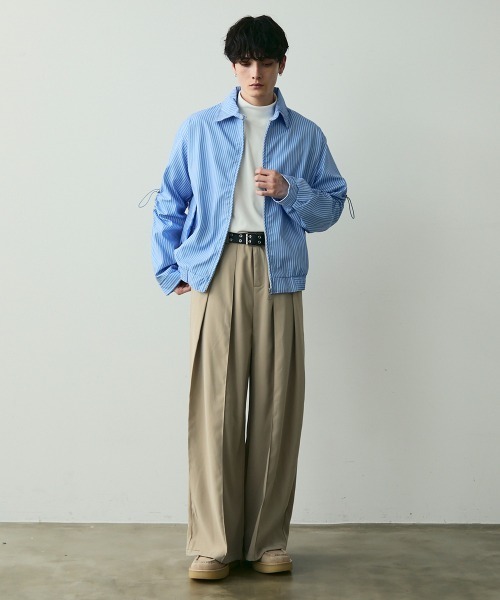 Shoowtime（ショウタイム） ブルゾン アウター Striped Zip Blouson
