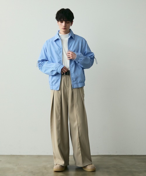 ブルゾン アウター WYM ストライプ Shoowtime（ショウタイム） ブルゾン アウター Striped Zip Blouson