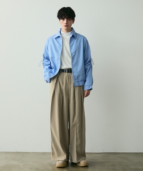 Shoowtime（ショウタイム） ブルゾン アウター Striped Zip Blouson