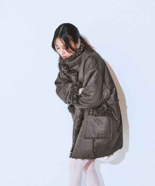 JEANASIS ムートンジャケット　アウター JEANASIS（ジーナシス） ムートンコート ボアコート リバーシブル